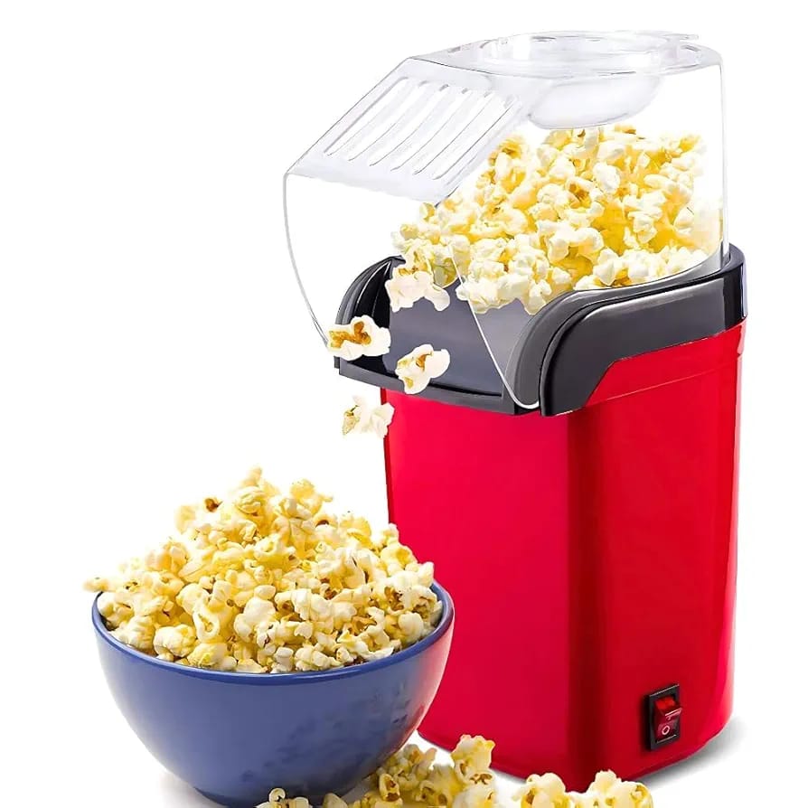 Electric Popcorn Maker Machine Snack Maker Hot Air Popcorn With Measuring Cup