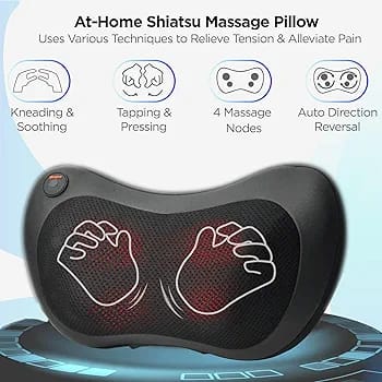 Zyllion Shiatsu Back and Neck Massager, the ZMA-13-BK model.