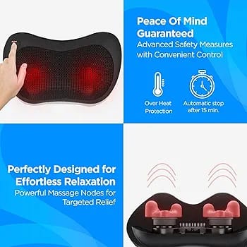 Zyllion Shiatsu Back and Neck Massager, the ZMA-13-BK model.