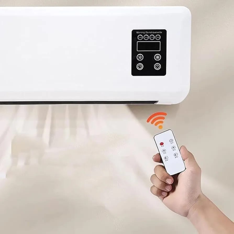 New 2 in 1 Portable Smart Air Conditioner Mini Wall Mounted Split Heating System/AC Air Conditioner Heater Combo, Mini Smart AC, Air Curtain Fan with Remote Control Home Office