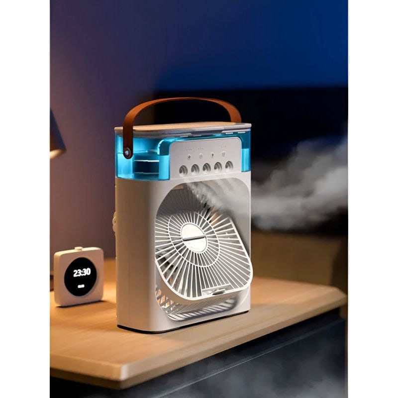 4-In-1 Multi-Functional PortableAir HumidifierCooling USB FanWith 7-Color Night light