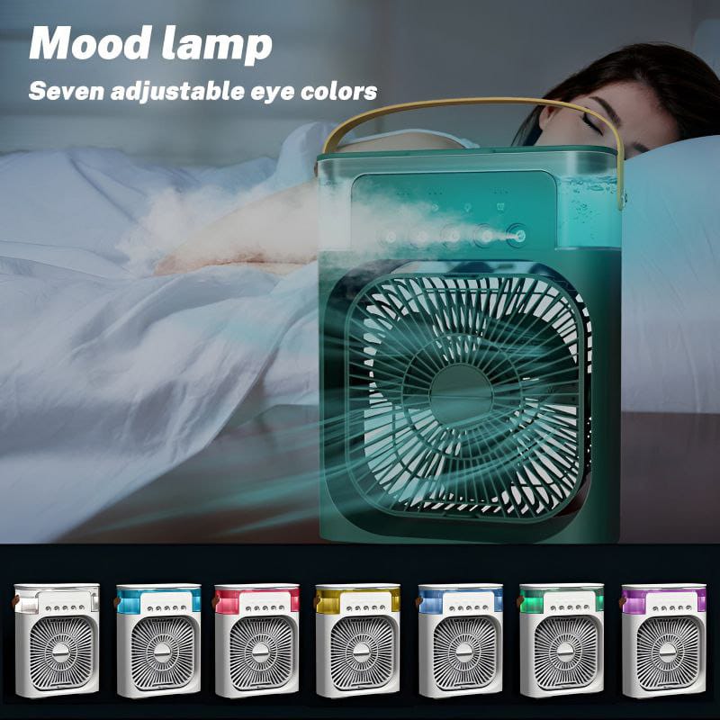4-In-1 Multi-Functional PortableAir HumidifierCooling USB FanWith 7-Color Night light