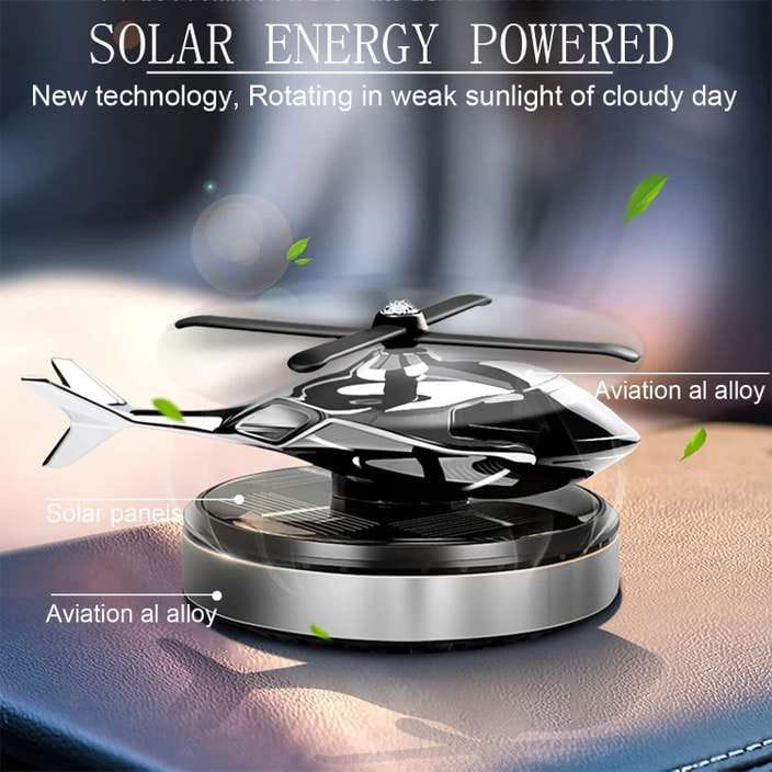 *Solar Car Helicopter | Helicopter Car Air Freshener | Rotating Solar Car Helicopter | Solar Car Freshener | Solar Powered Helicopter Car Perfume Diffuser | Dynamic Solar Powered Helicopter | Innovative Solar Car Air Freshener