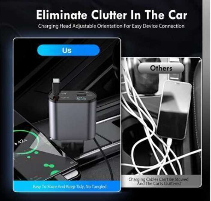 120 volt car retractable charger