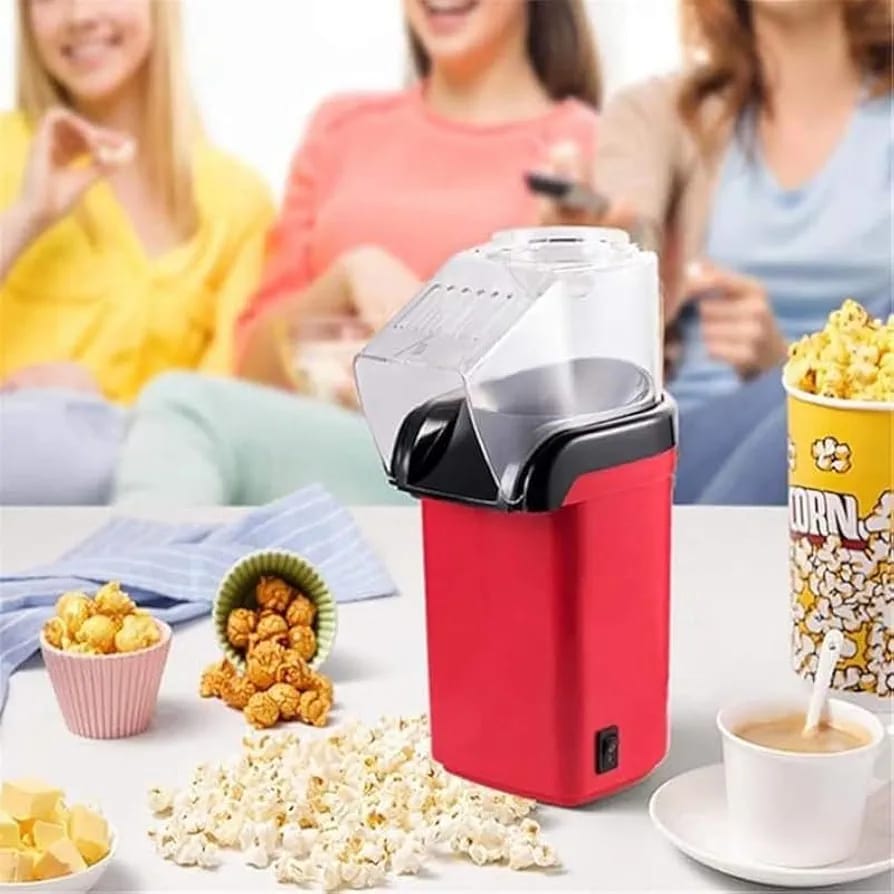 Electric Popcorn Maker Machine Snack Maker Hot Air Popcorn With Measuring Cup