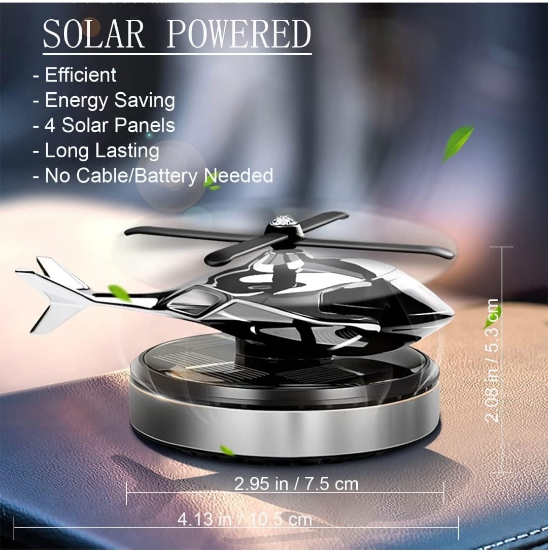 *Solar Car Helicopter | Helicopter Car Air Freshener | Rotating Solar Car Helicopter |